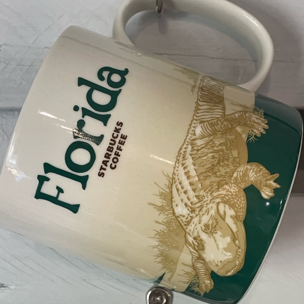 Starbucks Florida Mug Green and Beige Design